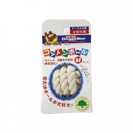 犬用自然素材棉質潔牙遊戲球-M