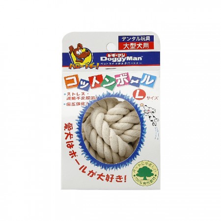 犬用自然素材棉質潔牙遊戲球-L