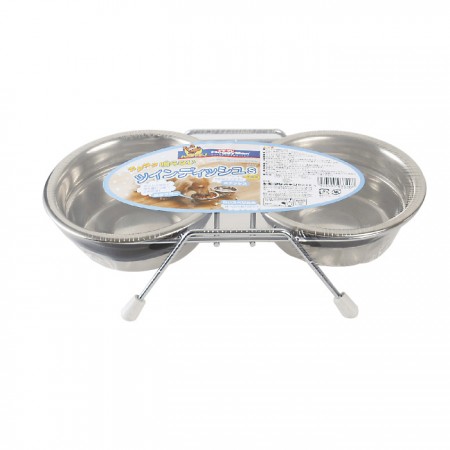 犬貓用高級不銹鋼餐碗架-S