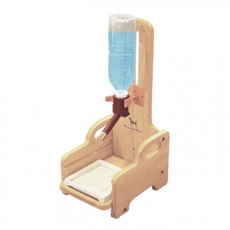 犬貓用高質感木製可調整環保飲水器