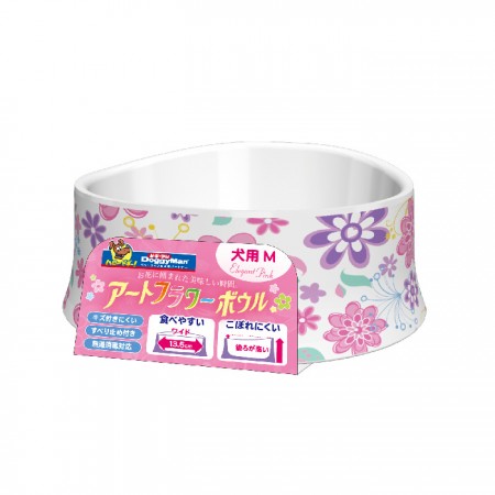 犬用花瓣多用途防滑碗-高雅粉紅M