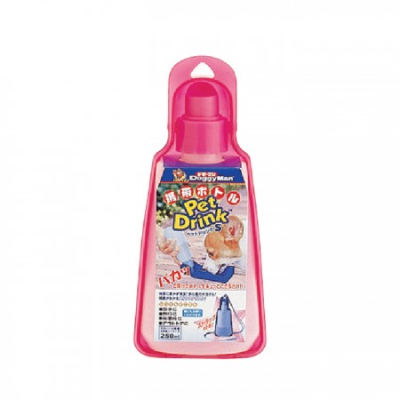 犬貓用機能型外出便利水壺250ml-粉紅色S