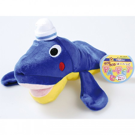 犬用躲貓貓可愛動物手偶套-鯨魚