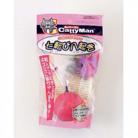 七轉八起灰白鼠逗貓玩具
