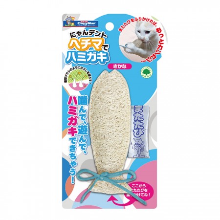 貓用木天蓼添加絲瓜刷牙玩具魚型