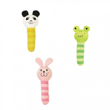 犬用動物造型玩具棒型-18入盒裝