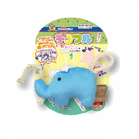 犬貓用藍大象絨毛玩具M