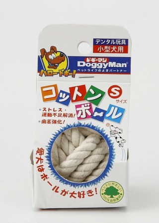 犬用自然素材棉質潔牙遊戲球-S