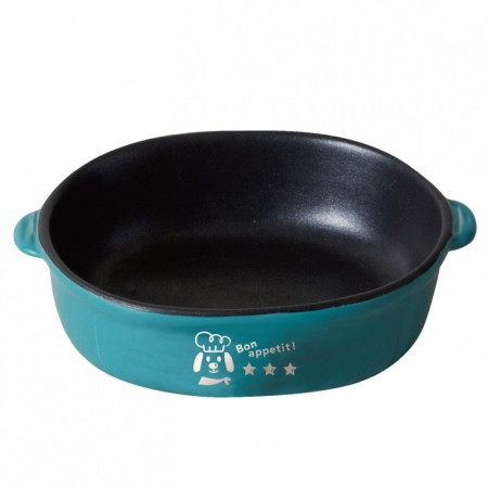 犬用三等星不粘餐碗湖綠-S