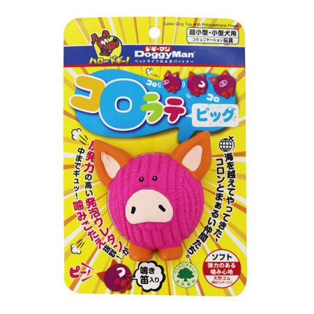 犬用滾動橡膠玩具 小豬