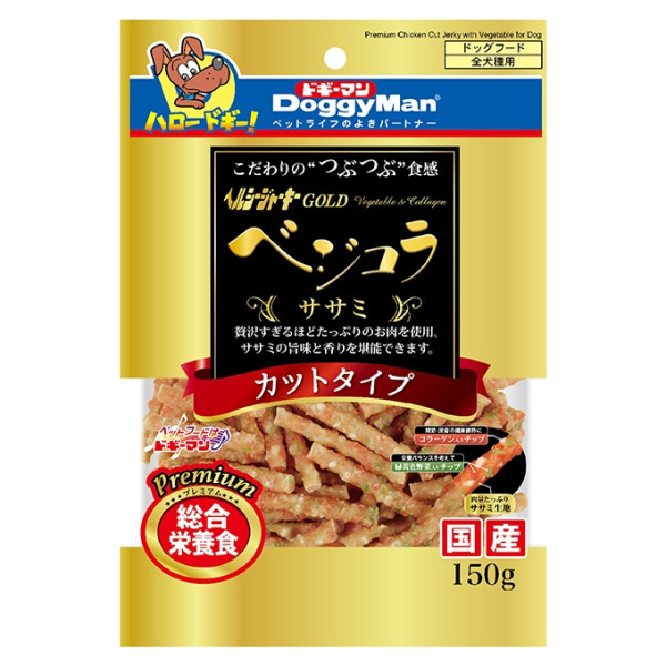 犬用金牌綠黃色野菜短切雞肉條 150g