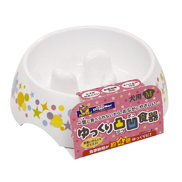 犬用凹凸慢食止滑碗-M
