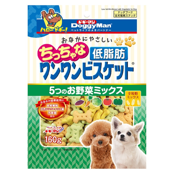 犬用低脂五蔬果餅乾 160g