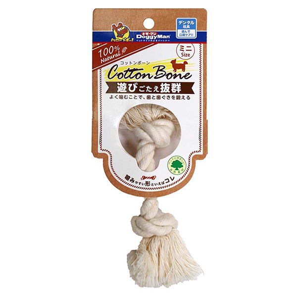 犬用自然素材棉質潔牙拉索玩具-MINI