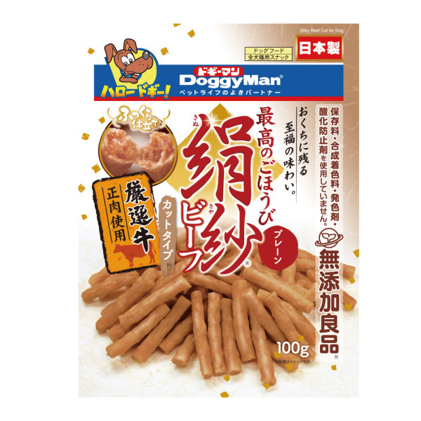 犬用絹紗牛肉條短切 100g