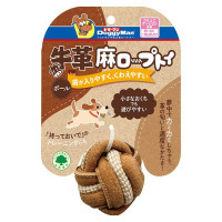 犬用牛皮麻繩玩具-球型