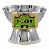 犬用不鏽鋼高座碗 M